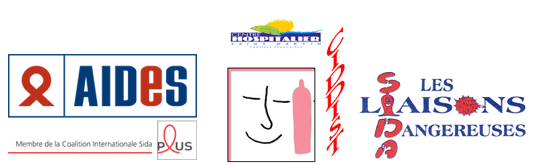 Logos of French Test Locations, AIDES, CIDDIST & Association SIDA Liaisons Dangereuses Partner Logos